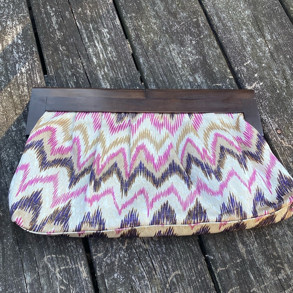 Aldo Retro wooden clutch